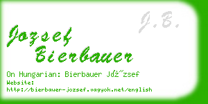 jozsef bierbauer business card